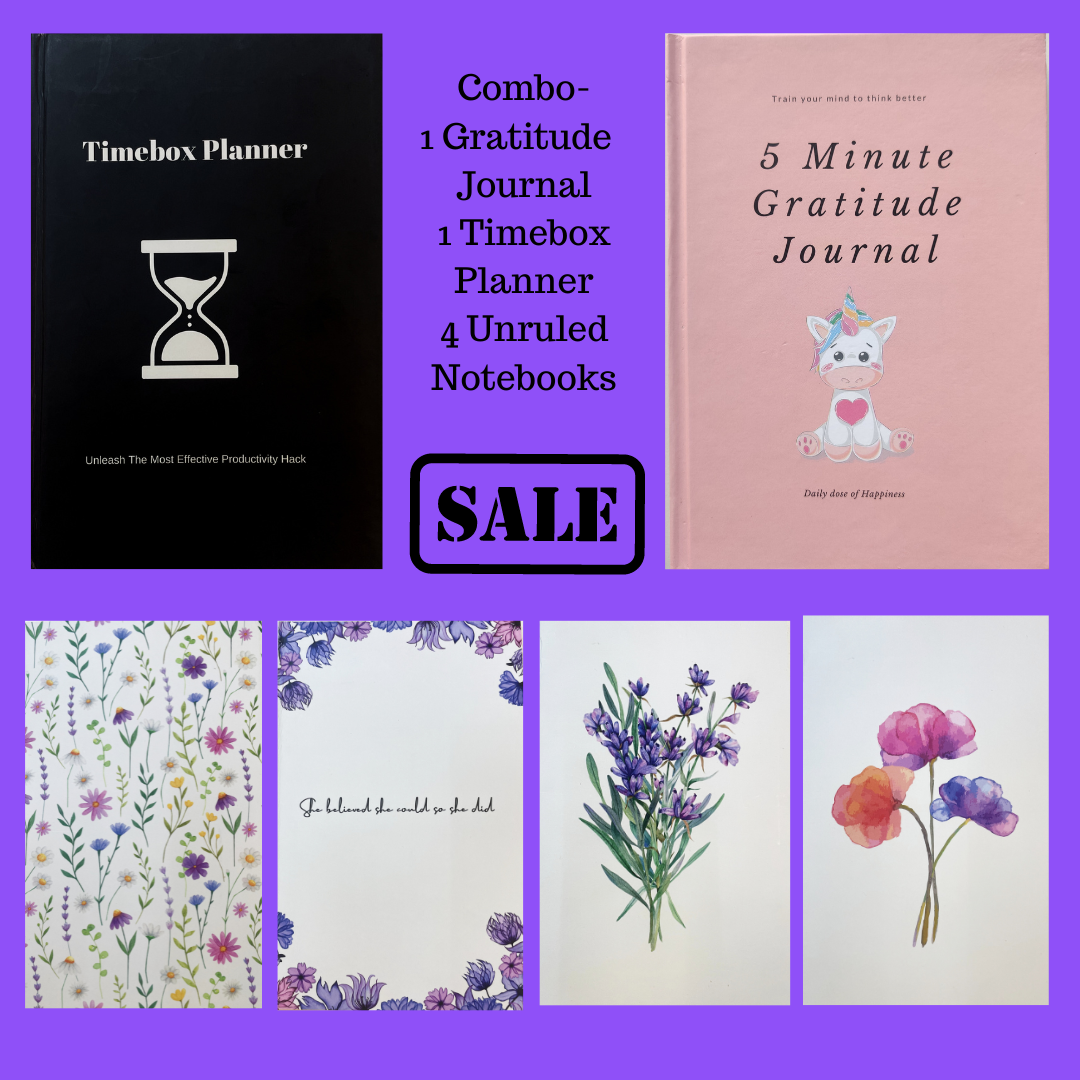 Combo Pack - Planner + Gratitude Journal + 4 Notebooks – Enlight Ink