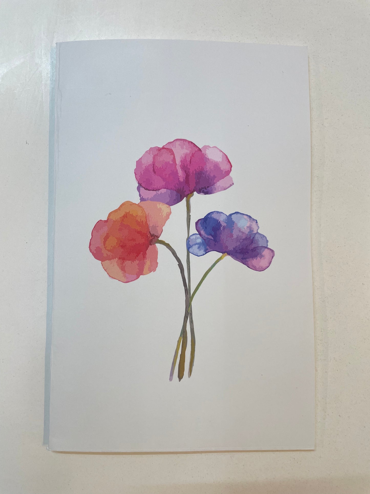 Enlightink A5 Handy Cute Unruled, Plain, Floral notebooks for everyone Set of 4 for doodling, Writing Notebooks - Matte Finished - Journal Diary