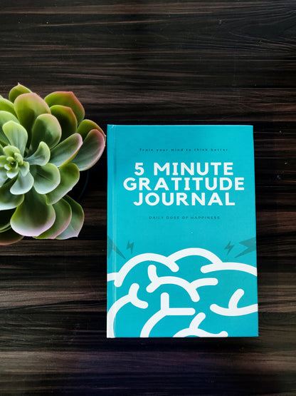 5 Minute Gratitude Journal - A Happier You in 5 Minutes a Day (Blue Colour)