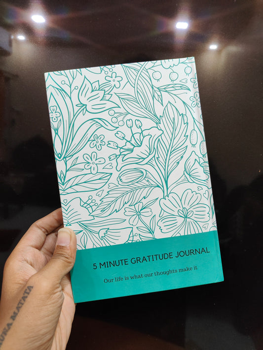 5 Minute Gratitude Journal Blue Bloom - A Happier You in 5 Minutes a Day