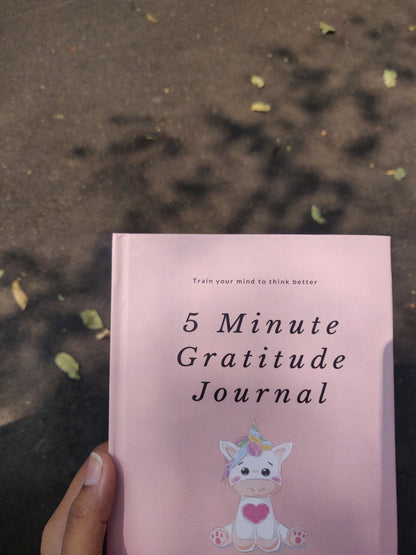 5 Minute Gratitude Journal - Self Help Personality Development Book - Rose Quartz