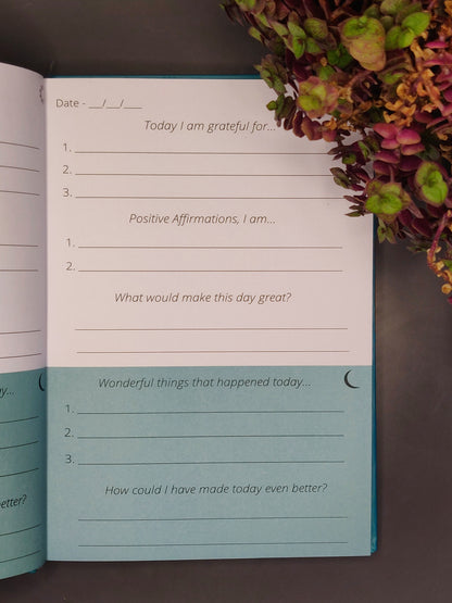 5 Minute Gratitude Journal - A Happier You in 5 Minutes a Day (Blue Colour)