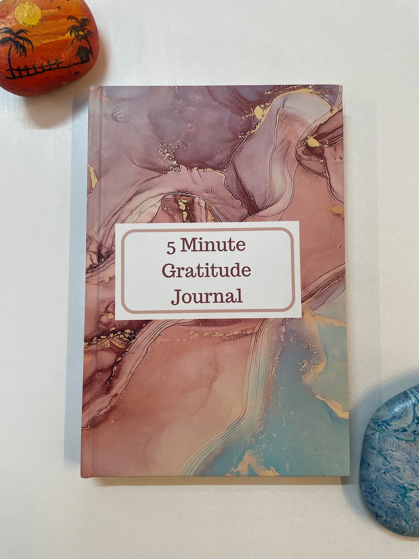 5 Minute Gratitude Journal - Self Help Personality Development Book - Rose Quartz