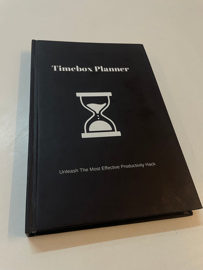 Timebox Planner Midnight Black, Productivity, Daily Planner for 6 Months, Timeboxing, A5 Size, Wiro, Hardcover, 100 GSM Paper