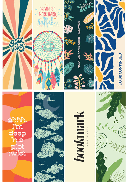 24 Fun Designs Of Bookmarks | 300gsm | Matt lamination