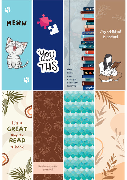 24 Fun Designs Of Bookmarks | 300gsm | Matt lamination