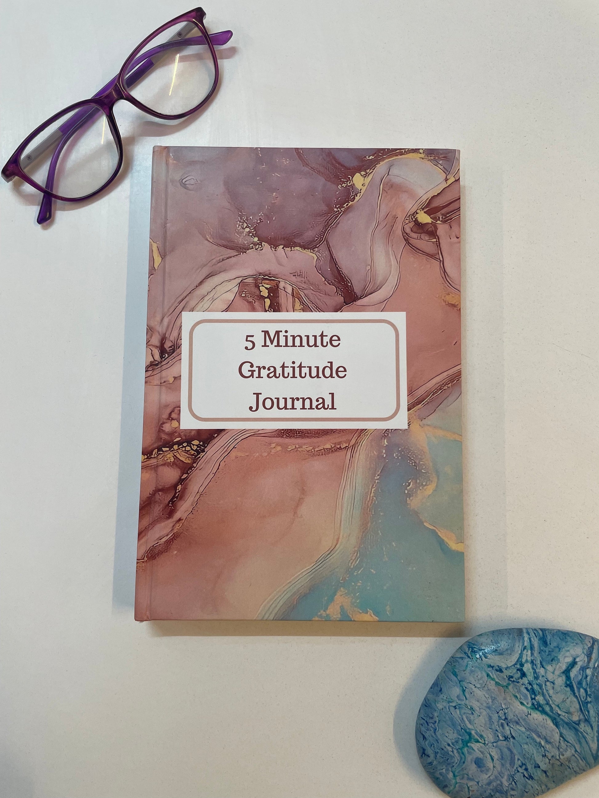 Papboo The Five Minute Gratitude Journal (Rose quartz) – PAPBOO